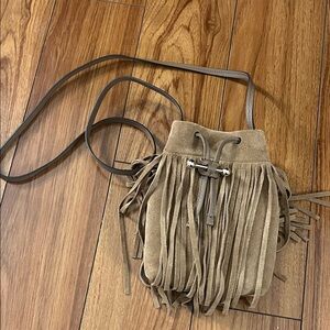 Strathberry x cinq a sept Suede Fringe Crossbody Bag - osette